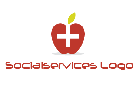 apple with health care cross logo