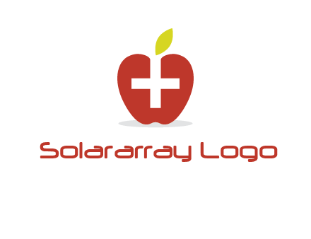 apple with health care cross logo