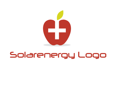 apple with health care cross logo