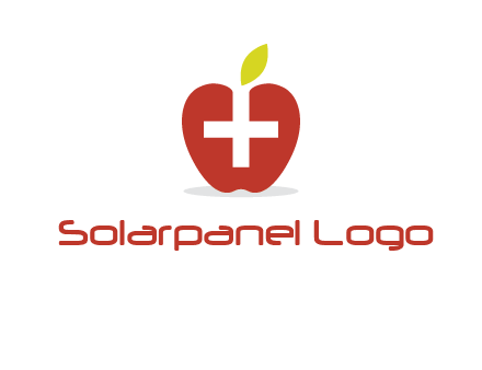 apple with health care cross logo