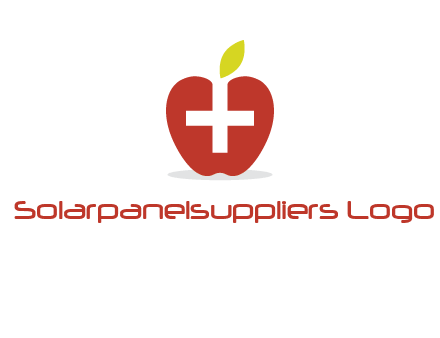 apple with health care cross logo