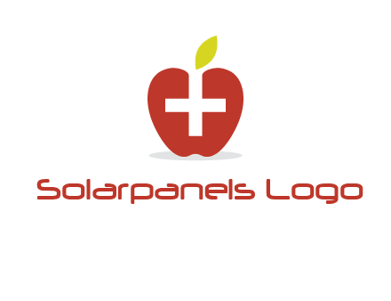 apple with health care cross logo