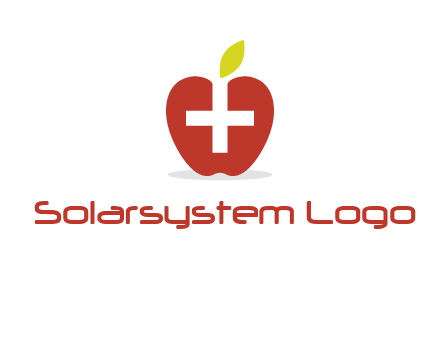 apple with health care cross logo