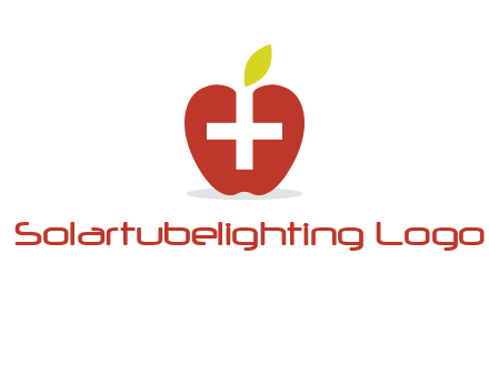 apple with health care cross logo
