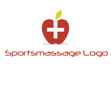 apple with health care cross logo