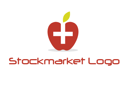 apple with health care cross logo