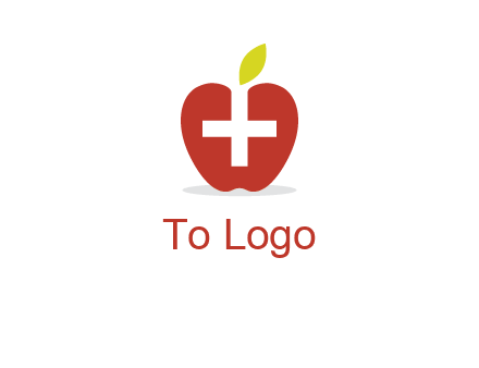 apple with health care cross logo