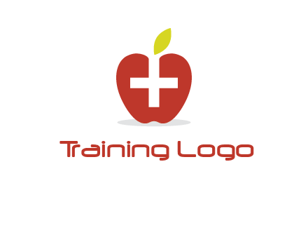 apple with health care cross logo