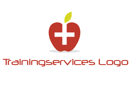 apple with health care cross logo