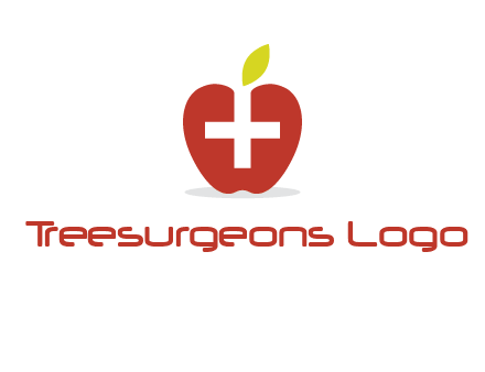 apple with health care cross logo