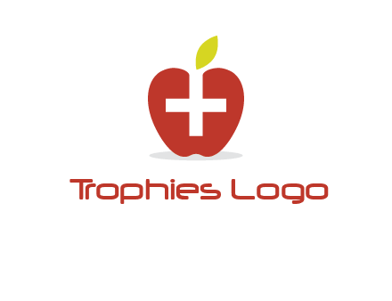 apple with health care cross logo