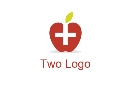 apple with health care cross logo