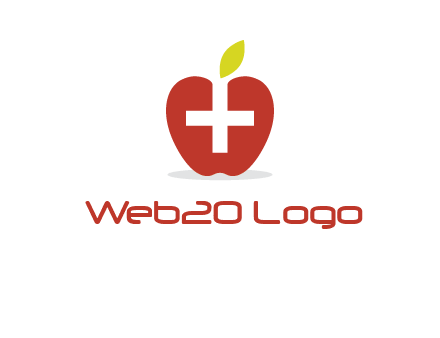 apple with health care cross logo