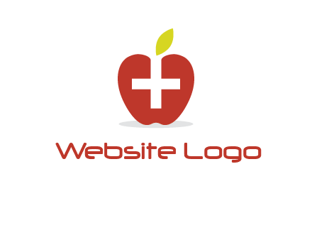 apple with health care cross logo