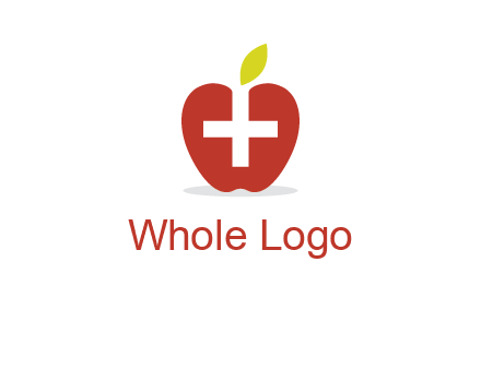 apple with health care cross logo