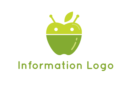 android mix with apple logo