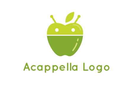android mix with apple logo