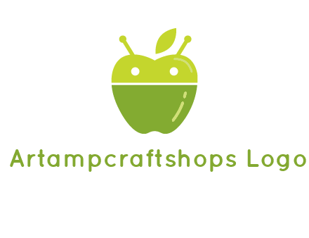android mix with apple logo