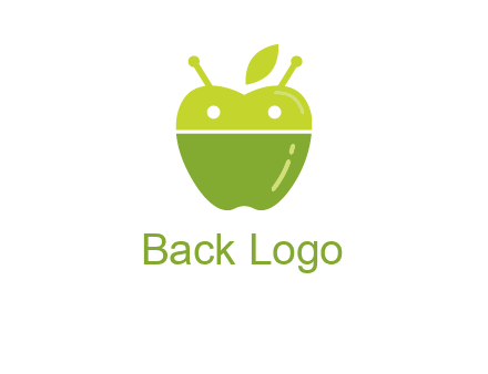 android mix with apple logo