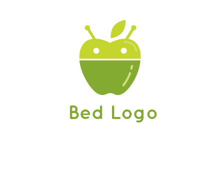 android mix with apple logo
