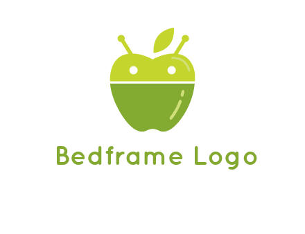 android mix with apple logo