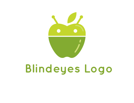 android mix with apple logo