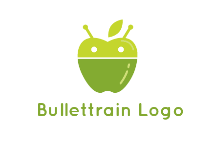 android mix with apple logo