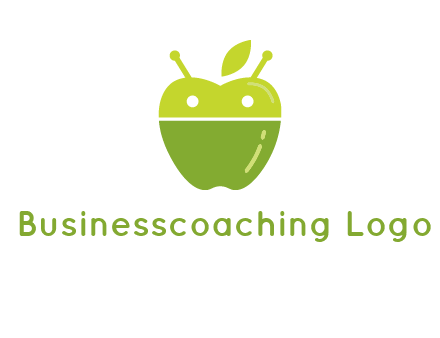 android mix with apple logo