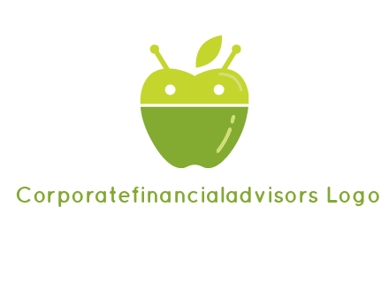 android mix with apple logo
