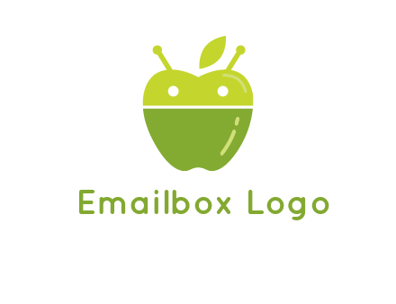 android mix with apple logo