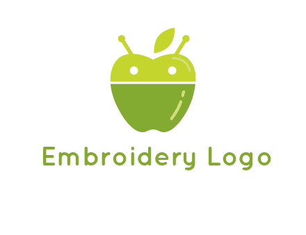 android mix with apple logo