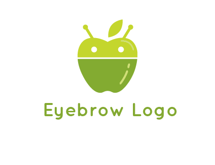 android mix with apple logo