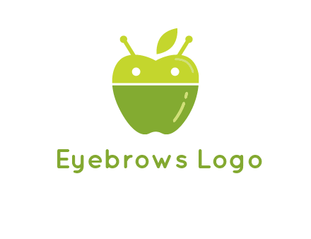 android mix with apple logo