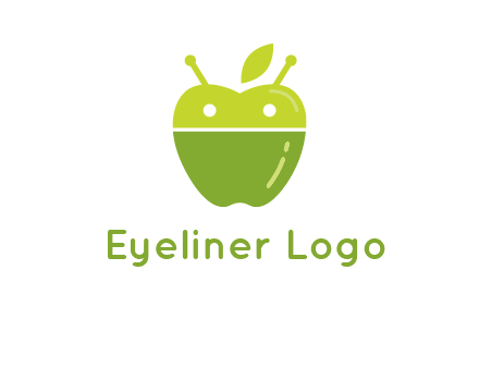 android mix with apple logo