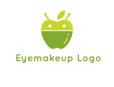 android mix with apple logo
