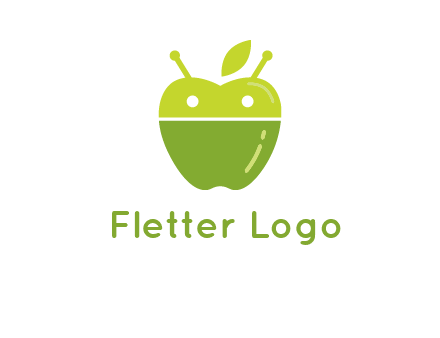 android mix with apple logo