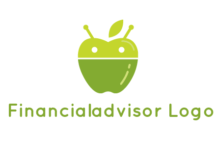 android mix with apple logo