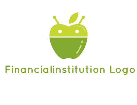 android mix with apple logo