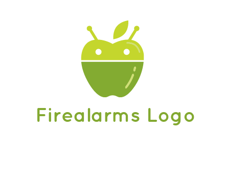 android mix with apple logo