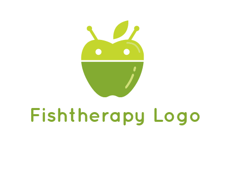 android mix with apple logo