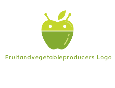 android mix with apple logo