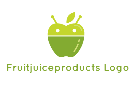 android mix with apple logo