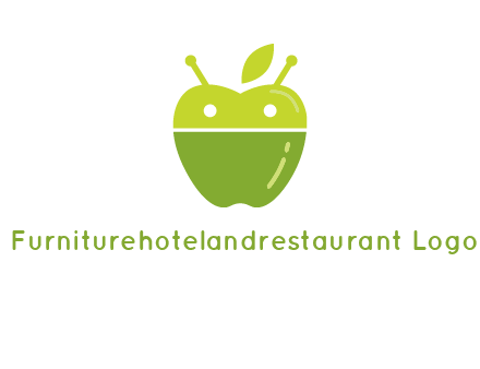 android mix with apple logo