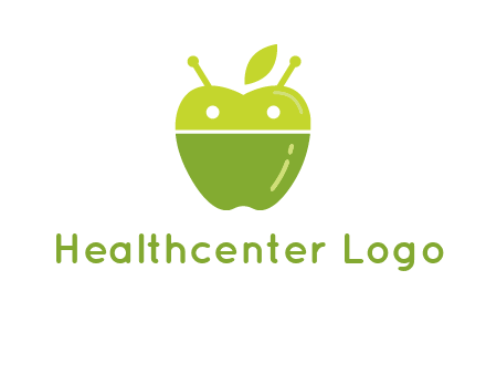 android mix with apple logo