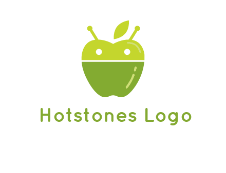 android mix with apple logo