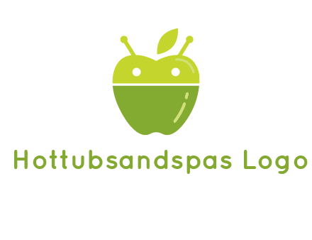 android mix with apple logo