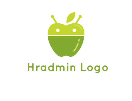 android mix with apple logo