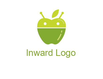 android mix with apple logo
