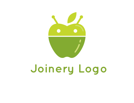 android mix with apple logo