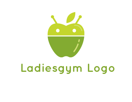 android mix with apple logo